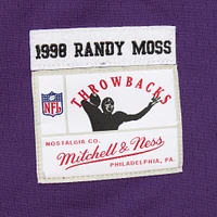 Men's Mitchell & Ness Randy Moss Purple Minnesota Vikings Player Name Number Hoodie Legacy Jersey