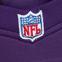 Men's Mitchell & Ness Randy Moss Purple Minnesota Vikings Player Name Number Hoodie Legacy Jersey
