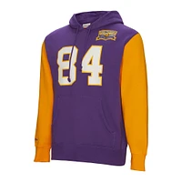 Men's Mitchell & Ness Randy Moss Purple Minnesota Vikings Retired Player Name Number Pullover Hoodie