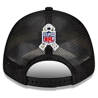 Men's New Era Black/Camo Minnesota Vikings 2021 Salute To Service - Trucker 9FORTY Snapback Adjustable Hat