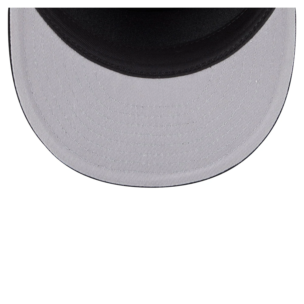 Men's New Era Black Minnesota Vikings Adventure Canvas Split Panel 9FIFTY Snapback Hat