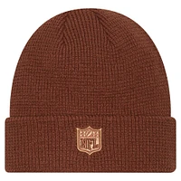 Men's New Era Brown Minnesota Vikings Tiramasu Waffle Cuffed Knit Hat