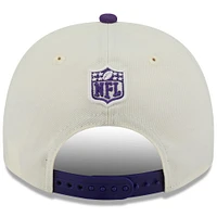 Men's New Era  Cream/Purple Minnesota Vikings 2025 NFL Draft A-Frame 9FIFTY Snapback Hat