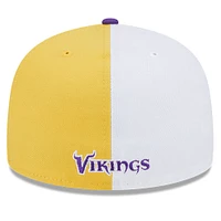 Men's New Era Gold/Purple Minnesota Vikings 2023 Sideline 59FIFTY Fitted Hat