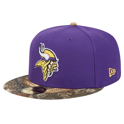 Casquette ajustée 59FIFTY Active bicolore camouflage violet Minnesota Vikings New Era pour homme