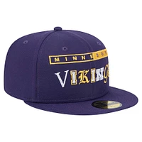 Men's New Era Purple Minnesota Vikings Ransom 59FIFTY Fitted Hat