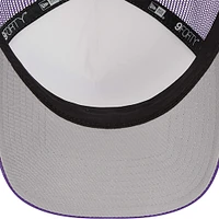 Men's New Era Purple Minnesota Vikings Stacked A-Frame Trucker 9FORTY Adjustable Hat