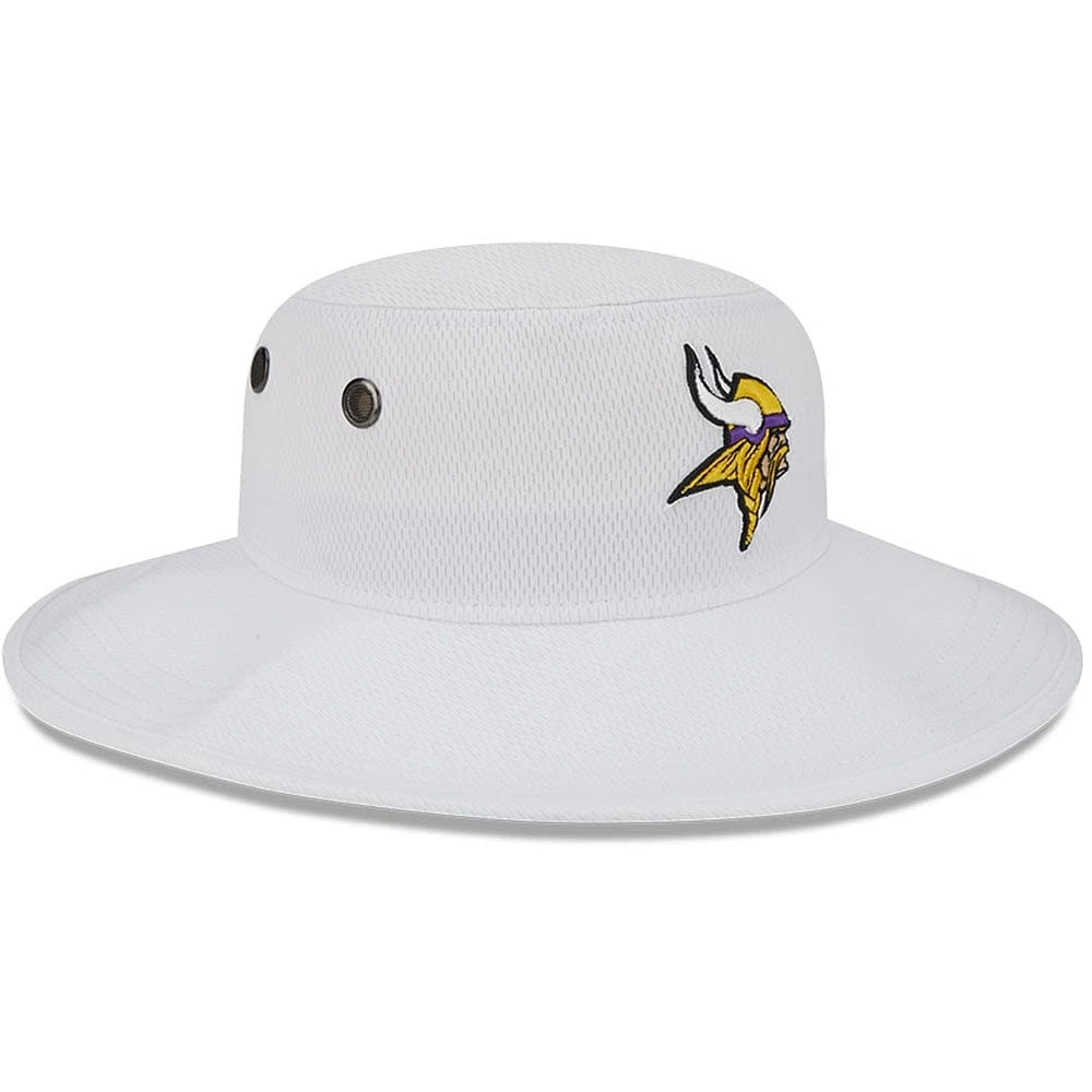 Men's New Era White Minnesota Vikings 2023 NFL Training Camp Panama Bucket Hat