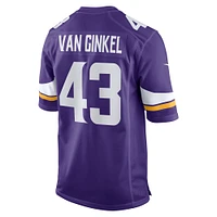 Men's Nike Andrew Van Ginkel  Purple Minnesota Vikings Team Game Jersey