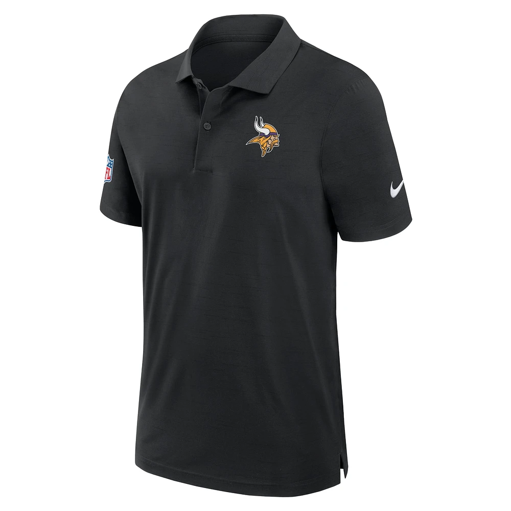 Men's Nike Black Minnesota Vikings 2024/25 Sideline Performance Polo