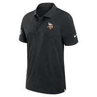Men's Nike Black Minnesota Vikings 2024/25 Sideline Performance Polo