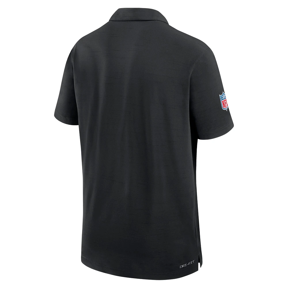 Men's Nike Black Minnesota Vikings 2024/25 Sideline Performance Polo