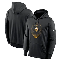 Men's Nike Black Minnesota Vikings Icon Performance Pullover Hoodie