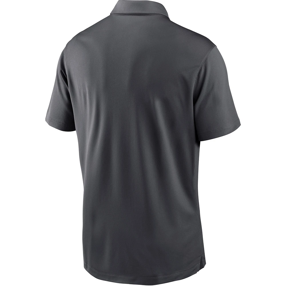 Men's Nike Charcoal Minnesota Vikings Fan Gear Franchise Heat-Sealed Graphic Team Polo