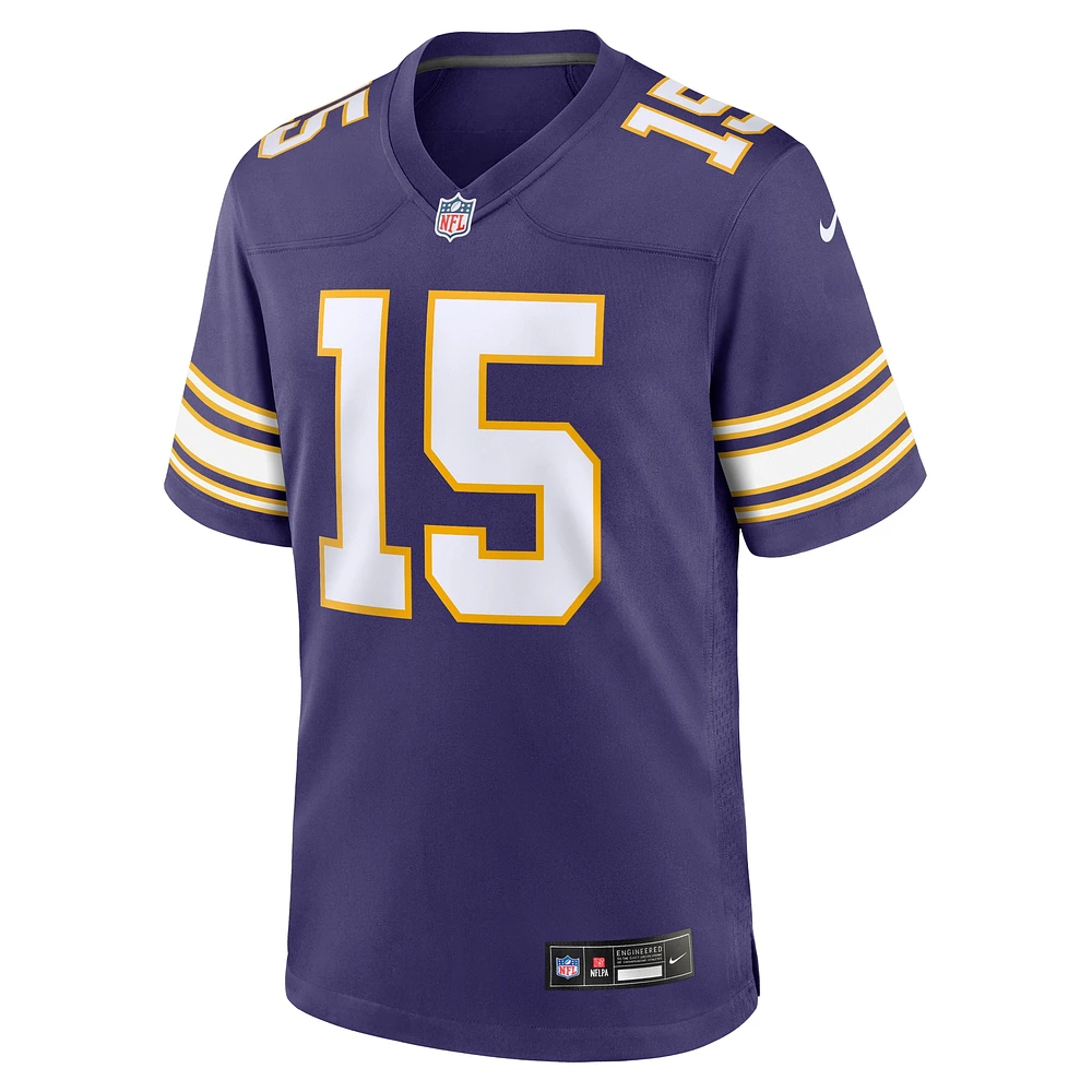 Men's Nike Dallas Turner Purple Minnesota Vikings Alternate Game Jersey
