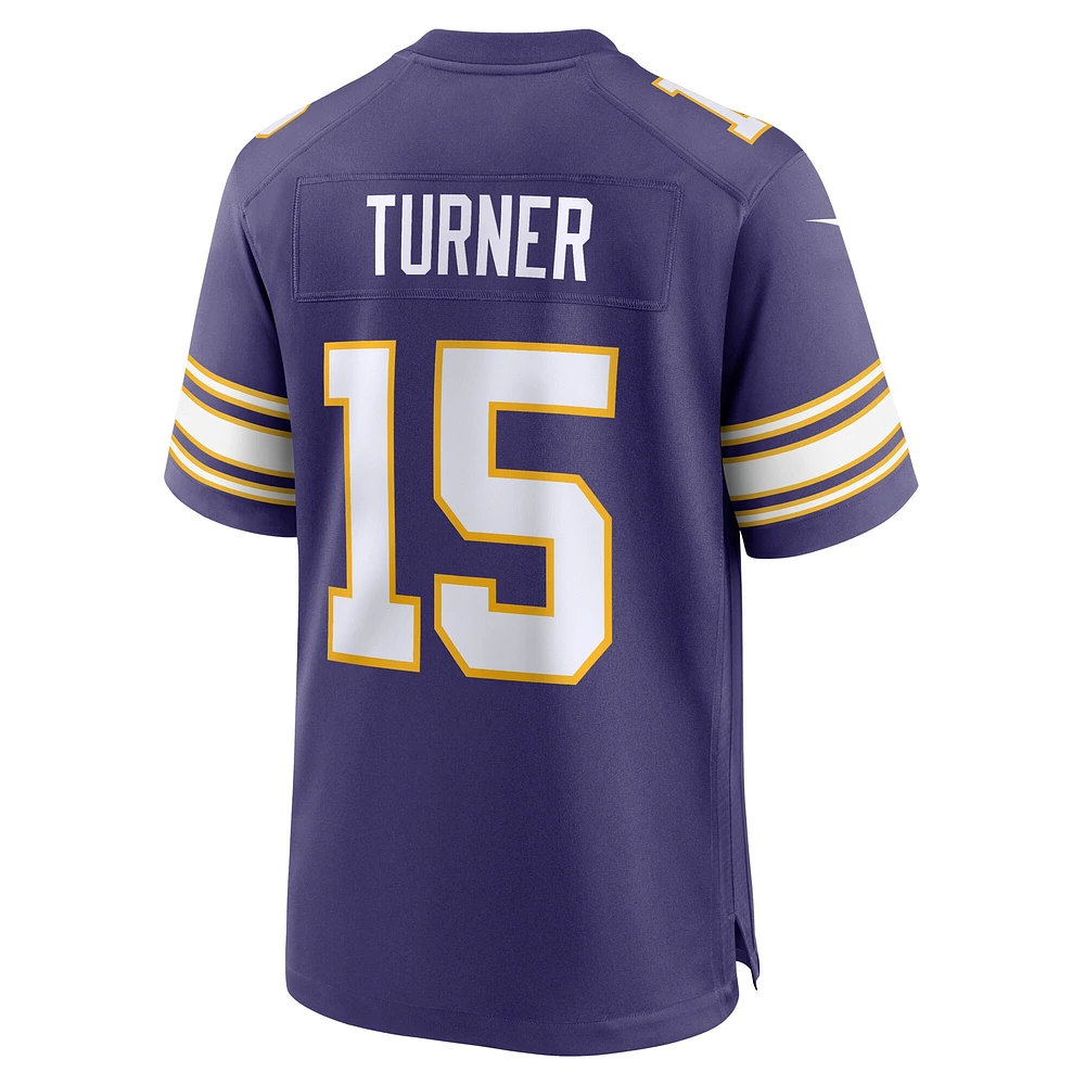 Men's Nike Dallas Turner Purple Minnesota Vikings Alternate Game Jersey