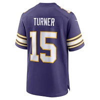 Men's Nike Dallas Turner Purple Minnesota Vikings Alternate Game Jersey