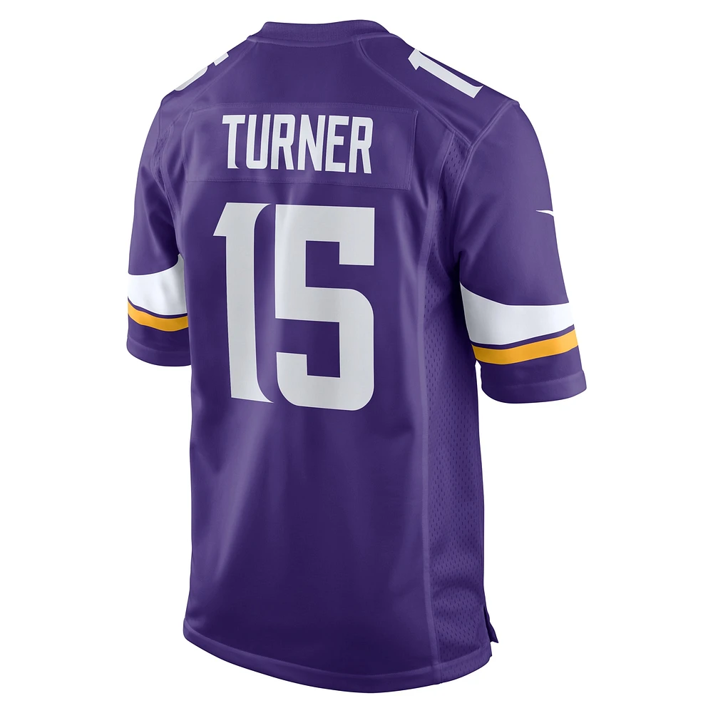 Men's Nike Dallas Turner Purple Minnesota Vikings  Player Game Jersey