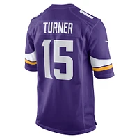 Men's Nike Dallas Turner Purple Minnesota Vikings  Player Game Jersey