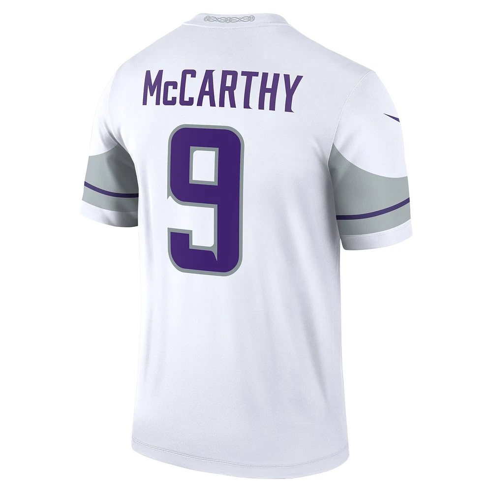 Men's Nike J.J. McCarthy White Minnesota Vikings Alternate Legend Jersey