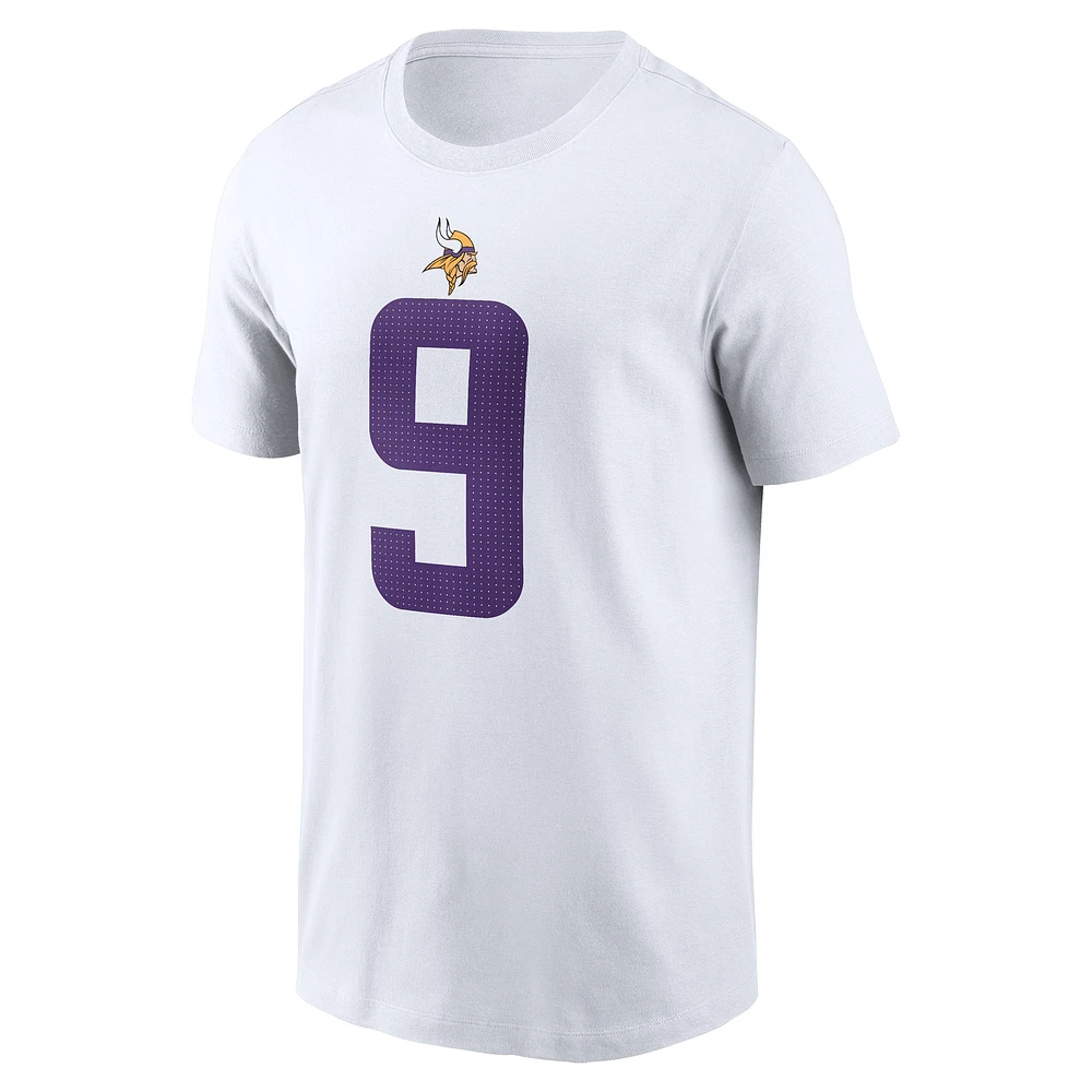 Men's Nike J.J. McCarthy White Minnesota Vikings  Player Name & Number T-Shirt