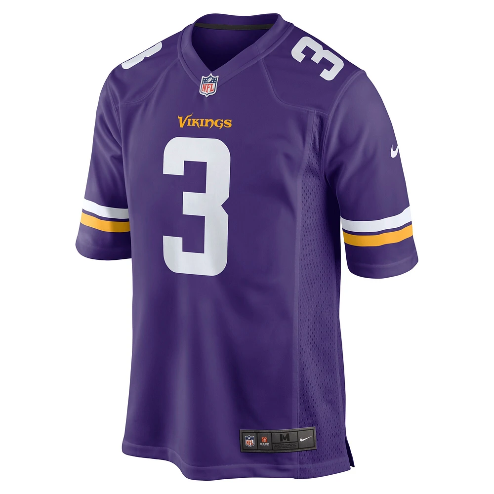 Men's Nike Jordan Addison Purple Minnesota Vikings  Game Jersey