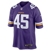 Men's Nike Max Tooley  Purple Minnesota Vikings Team Game Jersey