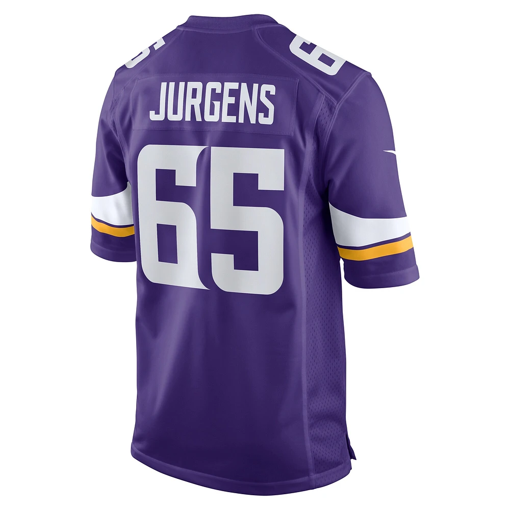 Men's Nike Michael Jurgens  Purple Minnesota Vikings Game Jersey