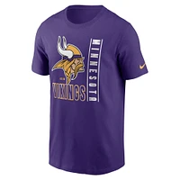 Men's Nike  Purple Minnesota Vikings Lockup Essential T-Shirt