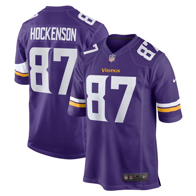 Nike T.J. pour hommes Maillot de joueur jeu Hockenson violet Minnesota Vikings