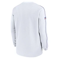 Men's Nike White Minnesota Vikings Alternate Logo Coach Long Sleeve Top
