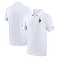 Men's Nike White Minnesota Vikings Sideline Coaches Performance Polo