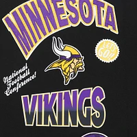 Men's Pro Standard Black Minnesota Vikings Turn It Up Drop Shoulder Pullover Sweatshirt