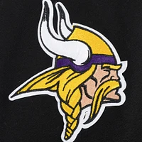 Men's Pro Standard Black Minnesota Vikings Turn It Up Drop Shoulder Pullover Sweatshirt