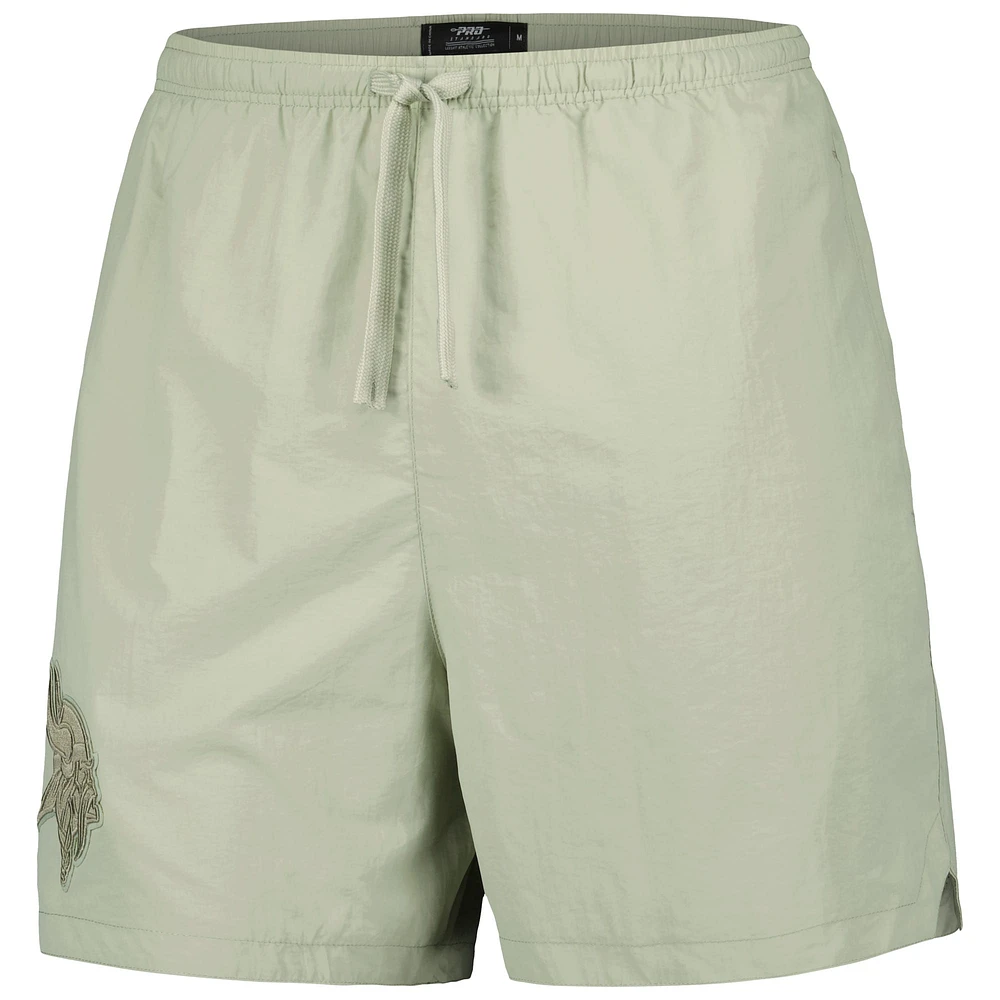Men's Pro Standard  Light Green Minnesota Vikings Neutrals 2.0 Woven Shorts