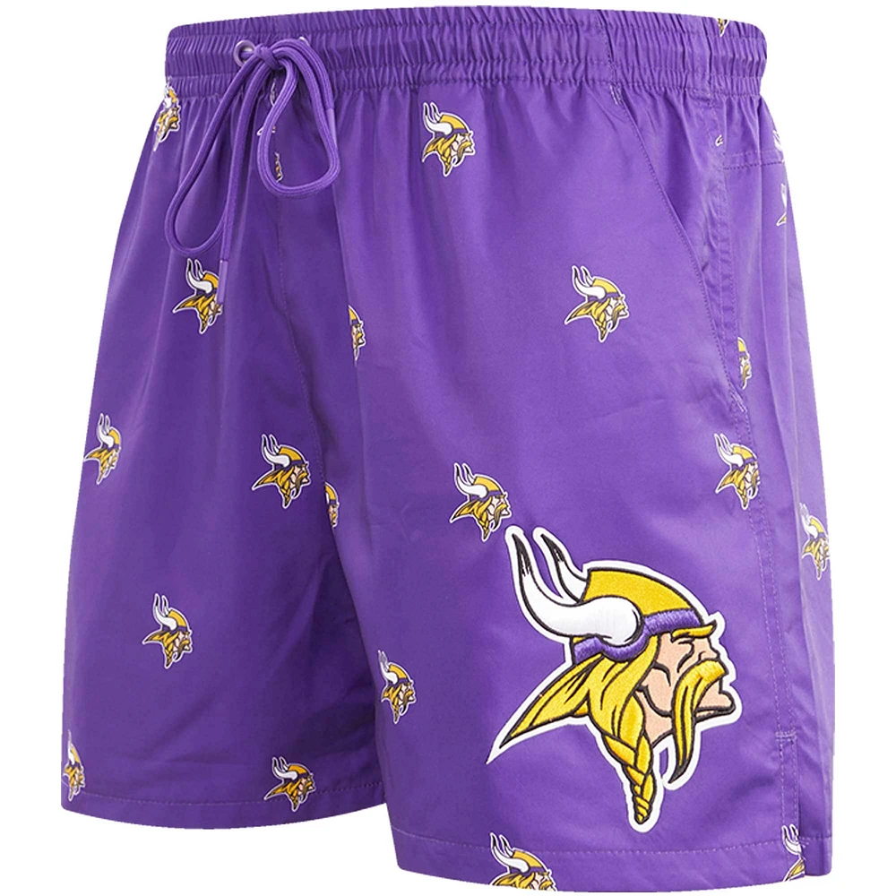 Men's Pro Standard  Purple Minnesota Vikings Allover Print Mini Logo Shorts