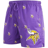 Men's Pro Standard  Purple Minnesota Vikings Allover Print Mini Logo Shorts
