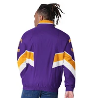 Men's Starter Purple Minnesota Vikings Captain Satin Varsity Jacket