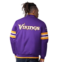 Men's Starter Purple Minnesota Vikings Scout I Full-Snap Varsity Jacket