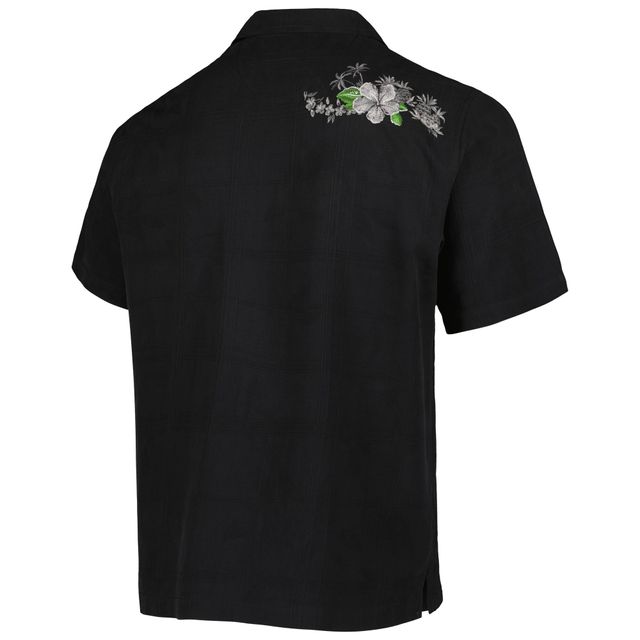 Chemise boutonnée Tommy Bahama Minnesota Vikings Sport Azule Oasis Camp pour homme, noir