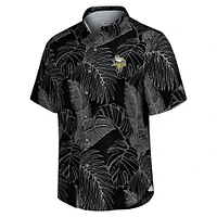 Men's Tommy Bahama Black Minnesota Vikings Sport Vine Line Button-Down Shirt
