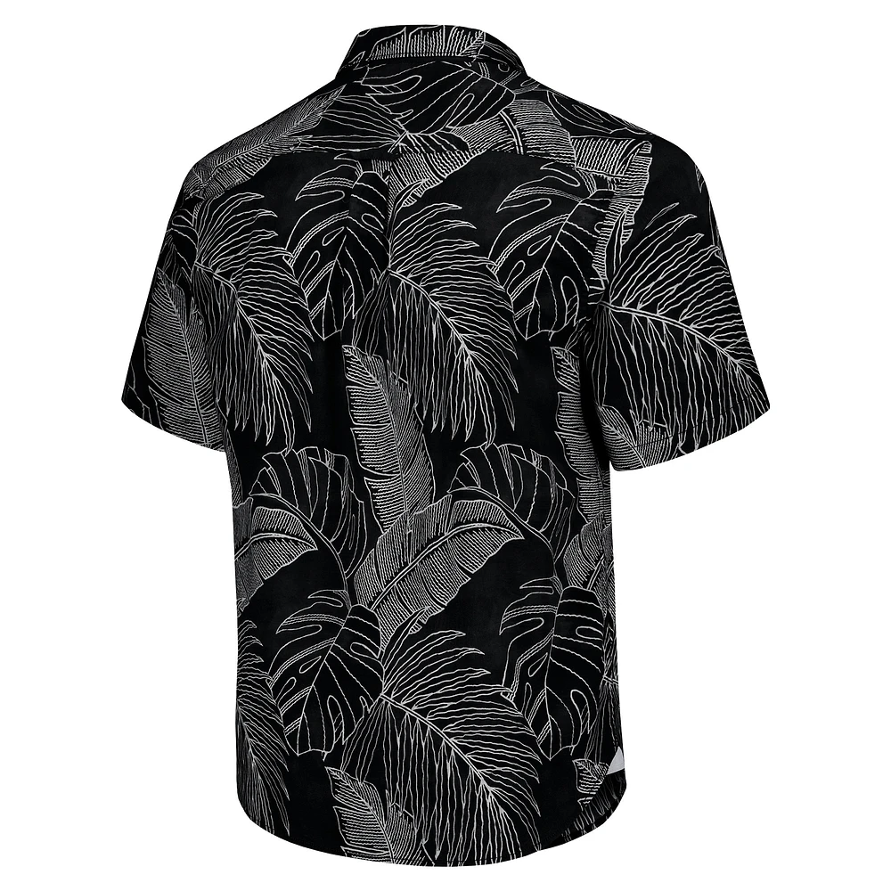 Men's Tommy Bahama Black Minnesota Vikings Sport Vine Line Button-Down Shirt