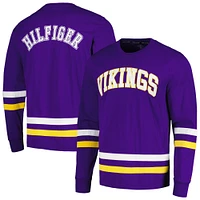 T-shirt à manches longues Tommy Hilfiger violet/or Minnesota Vikings Nolan pour hommes
