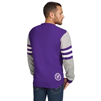 Men's Tommy Hilfiger Purple/Heather Gray Minnesota Vikings Acrylic Crewneck Pullover Sweatshirt
