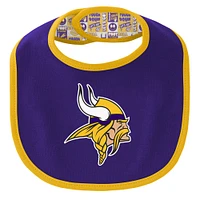 Newborn & Infant Minnesota Vikings Dynamic Duo Bodysuit, Bib Knit Hat Set