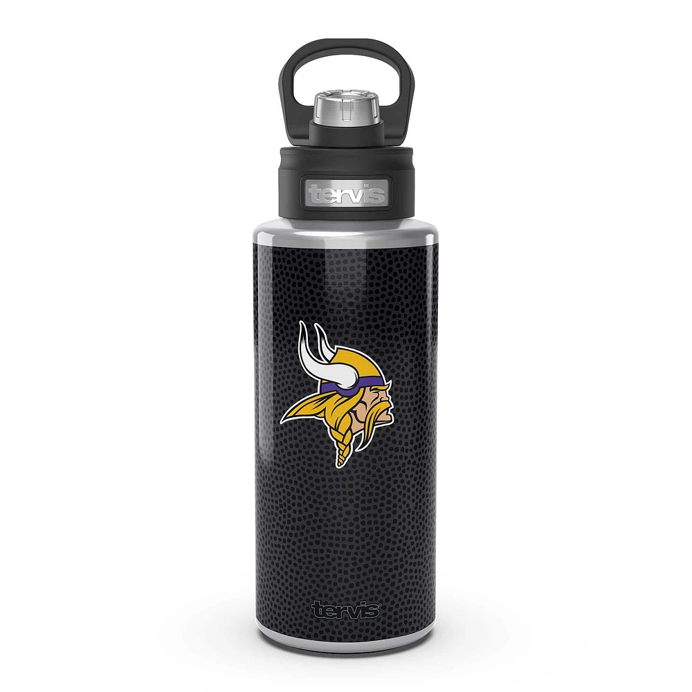 Tervis Vikings du Minnesota 32oz. Bouteille d'eau en cuir à large goulot