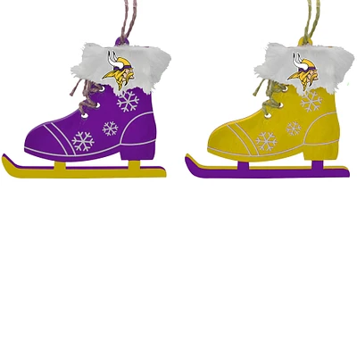 The Memory Company Minnesota Vikings Lot de deux décorations pour patins à glace