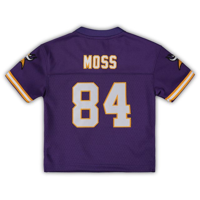 Maillot pour tout-petit Mitchell & Ness Randy Moss violet Minnesota Vikings 1998 retraité Legacy