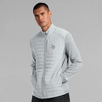 Unisex Fanatics Gray/Heather Gray Minnesota Vikings Front Office Tonal Full-Zip Jacket