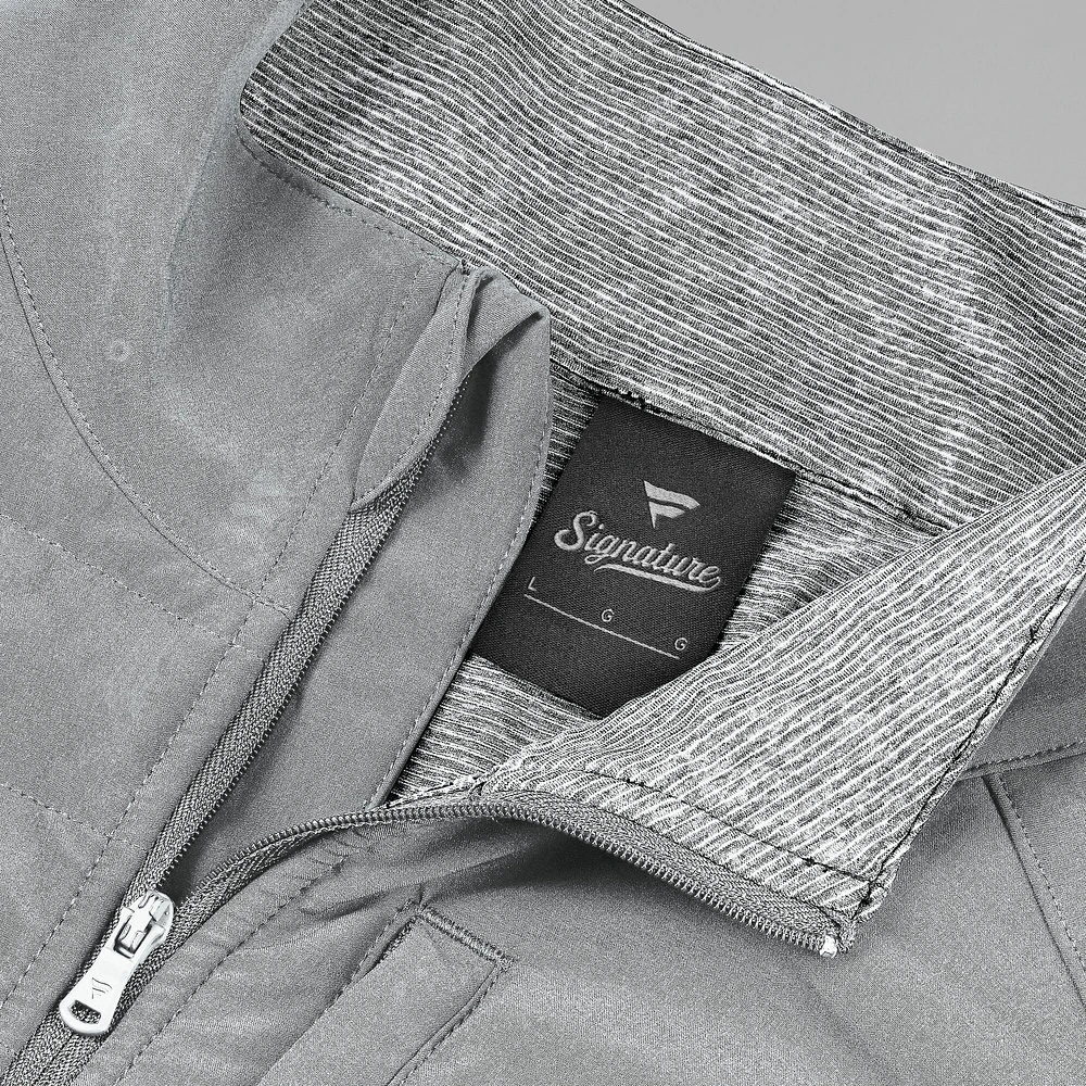 Unisex Fanatics Gray/Heather Gray Minnesota Vikings Front Office Tonal Full-Zip Jacket